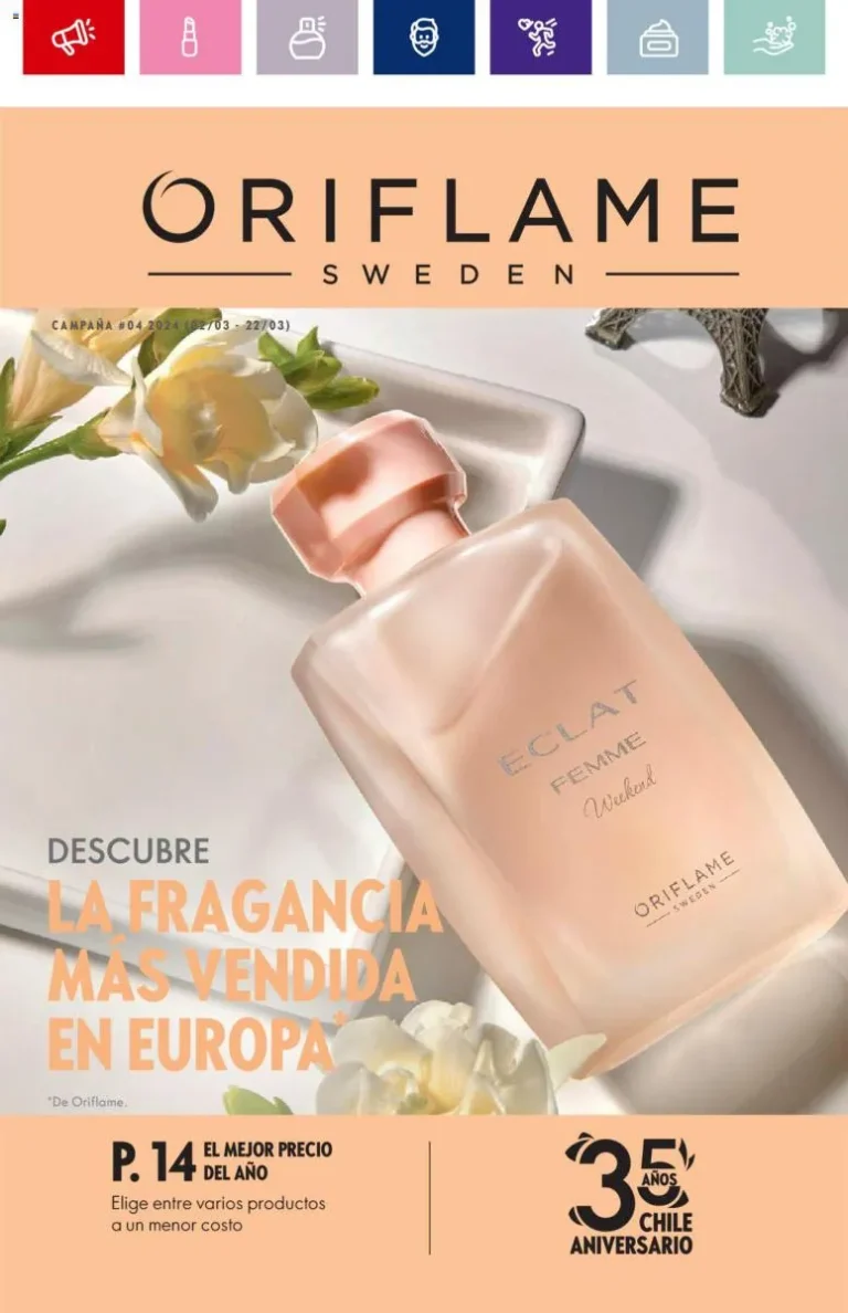 Catálogo Oriflame campaña 4 2024 Chile